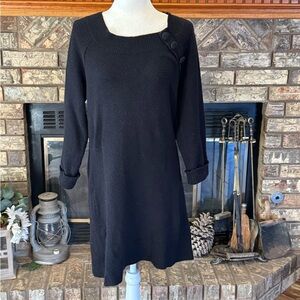 INC International Concepts Black Long Sleeve Dress